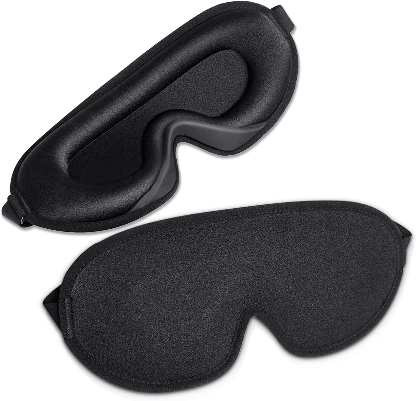 Taza contorneada 3D con los ojos vendados Bloqueo de luz Dormir 15 mm Empotrado Tomas de ojos, Sombreado completo y Tamaño ajustable, Máscara de ojos súper suave para la piel y transpirable