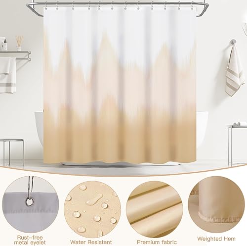 Vista 110 de iMucci Accesorios de baño, juego de baño negro con cortina de ducha y alfombra, cortina de ducha impermeable con alfombra ultra absorbente, juego