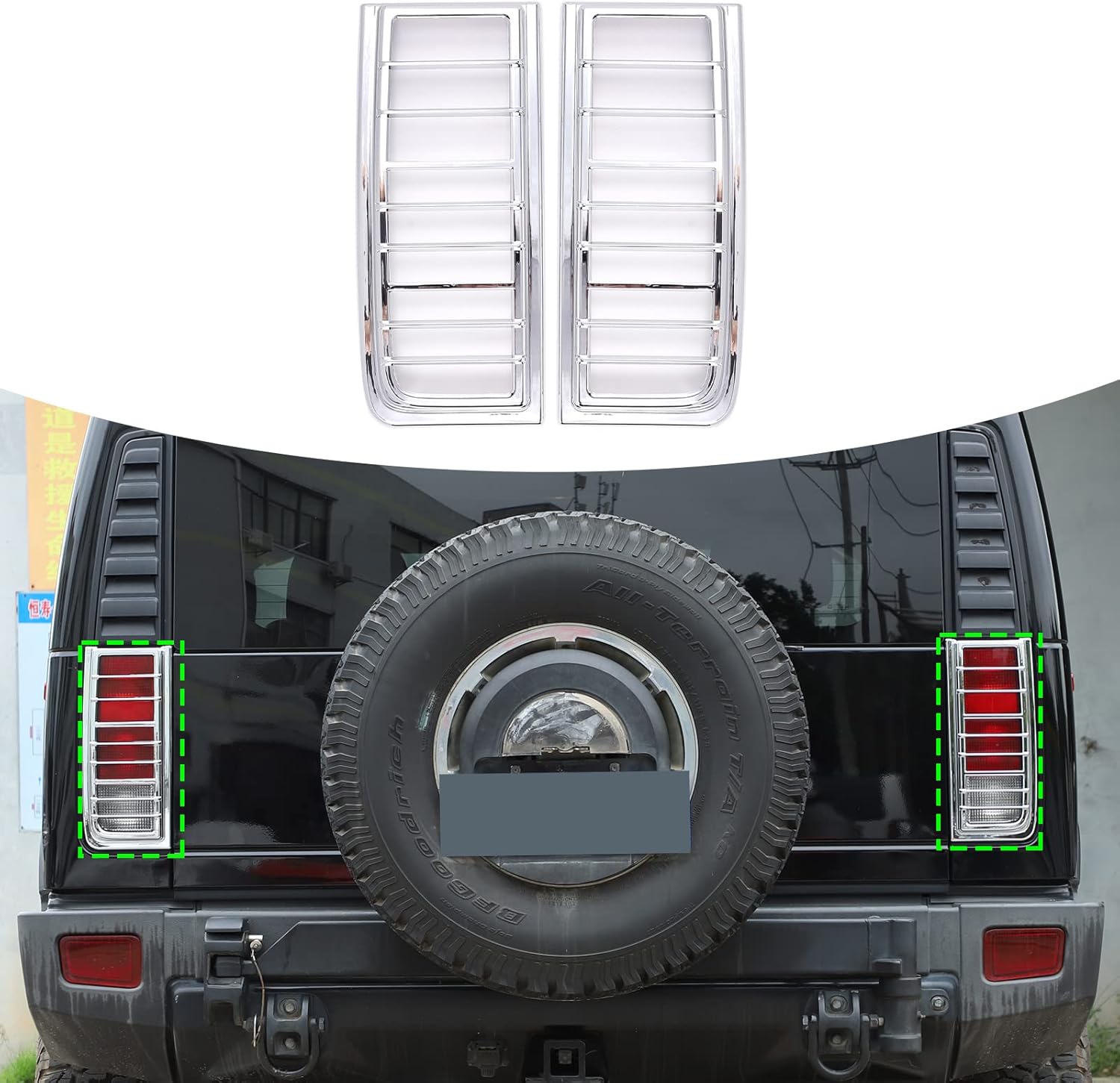 Tail Light Trim Cover Smoked Tail Light Cover Fits For Hummer H3 2005