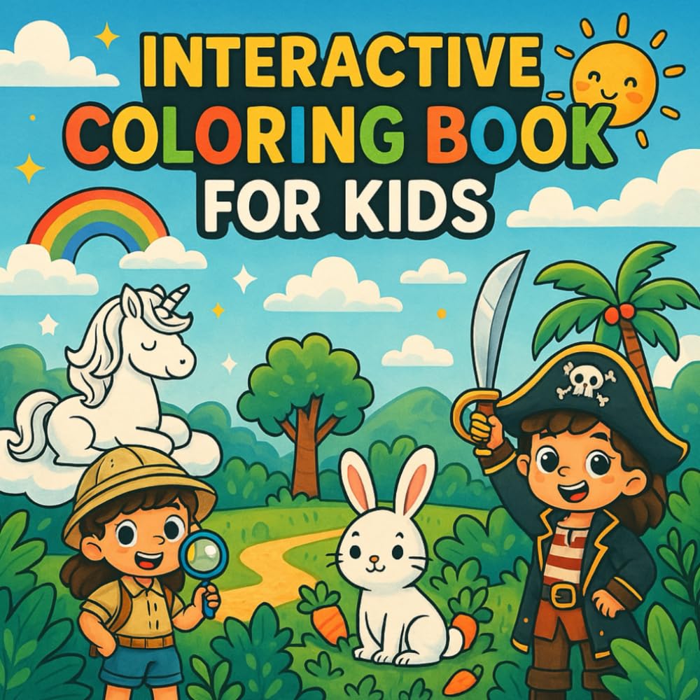 Interactive Coloring Book for Kids: Fun Activities, Coloring Pages & Creative Adventures for Ages 4–8
