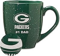 Vista 44 de Rico Industries NFL Football #1 Dad 16 oz Team Color Laser Engraved Ceramic Coffee Mug