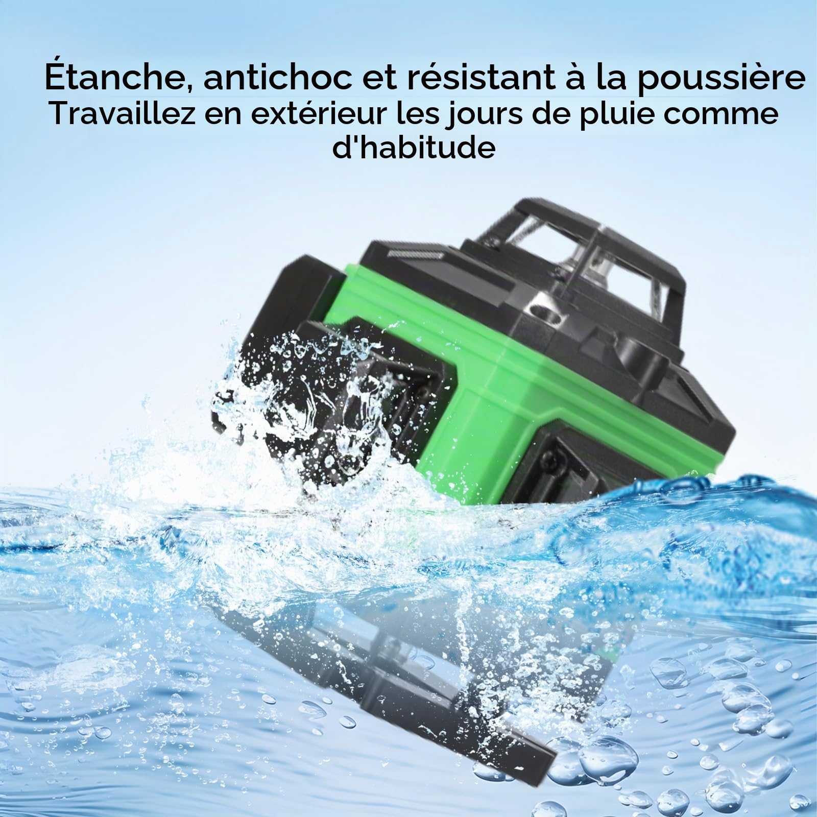 Niveau à Bulle Laser Croix 360° Autonivelant - Laser Multifonctionnel 4D avec 16 Lignes - Rechargeable USB