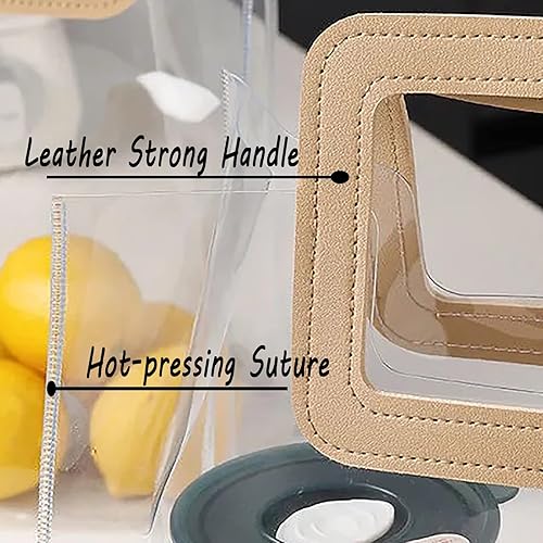 Miniatura 3 de Bolsa de regalo transparente con asa, 8 bolsas de regalo de PVC transparente, bolsas de regalo reutilizables resistentes para regalos de Navidad,