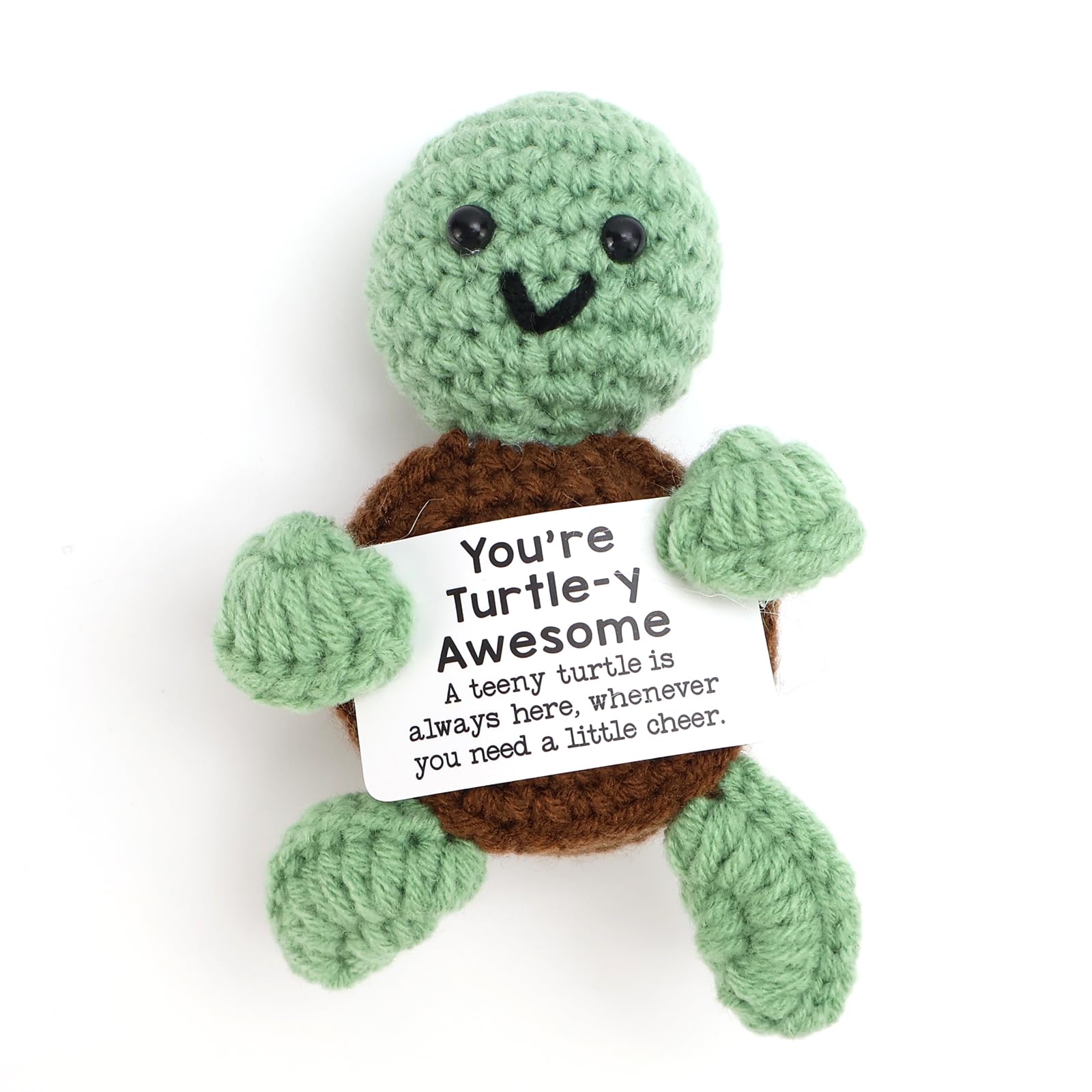 HUYUE Pocket Hug Schildkröte Positive Glücksbringer Geschenke für Gute Besserung Mutmacher Positive Schildkröte Geschenk Emotional Support