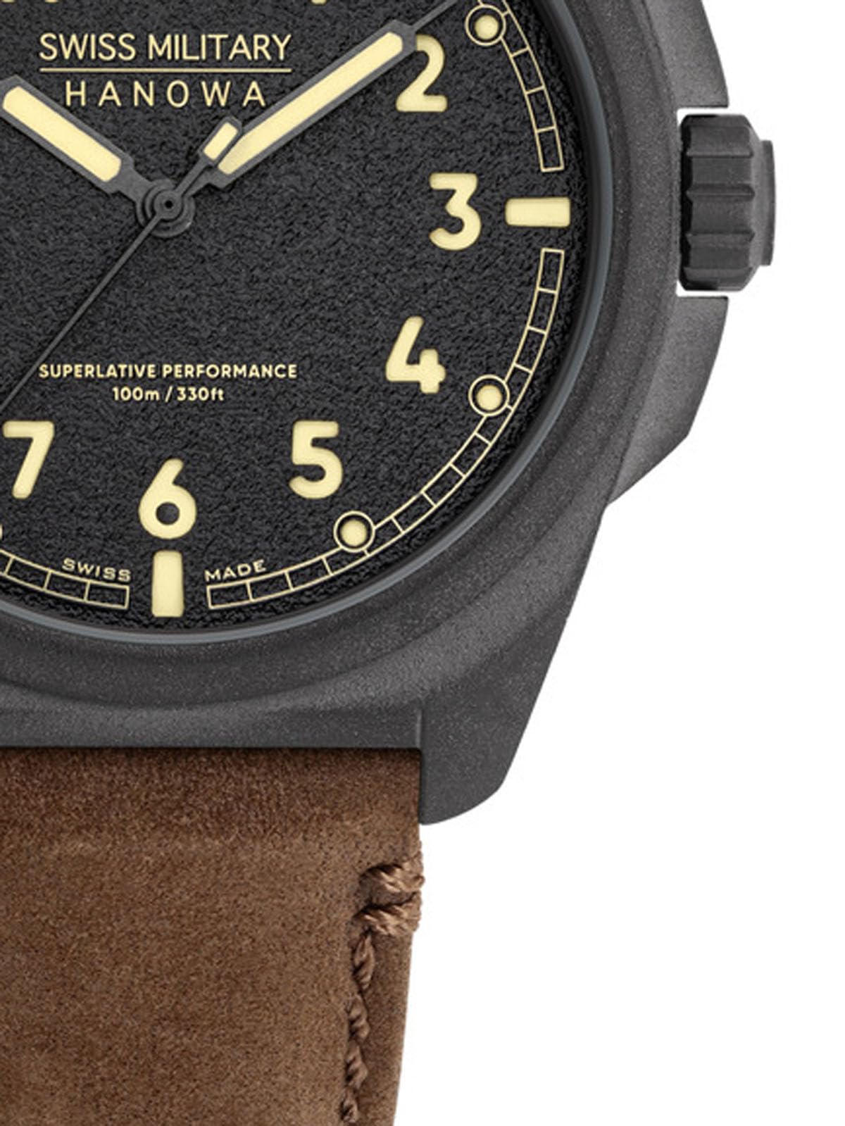 Swiss Military Hanowa Fieldmaster - Reloj de Pulsera para Hombre con Correa de Piel o Metal Cristal de Zafiro
