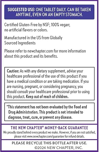 Miniatura 7 de New Chapter Complejo de vitamina B complejo de vitamina B fermentada orgánico uno diario con hierbas integrales  maca adaptogénica para energía