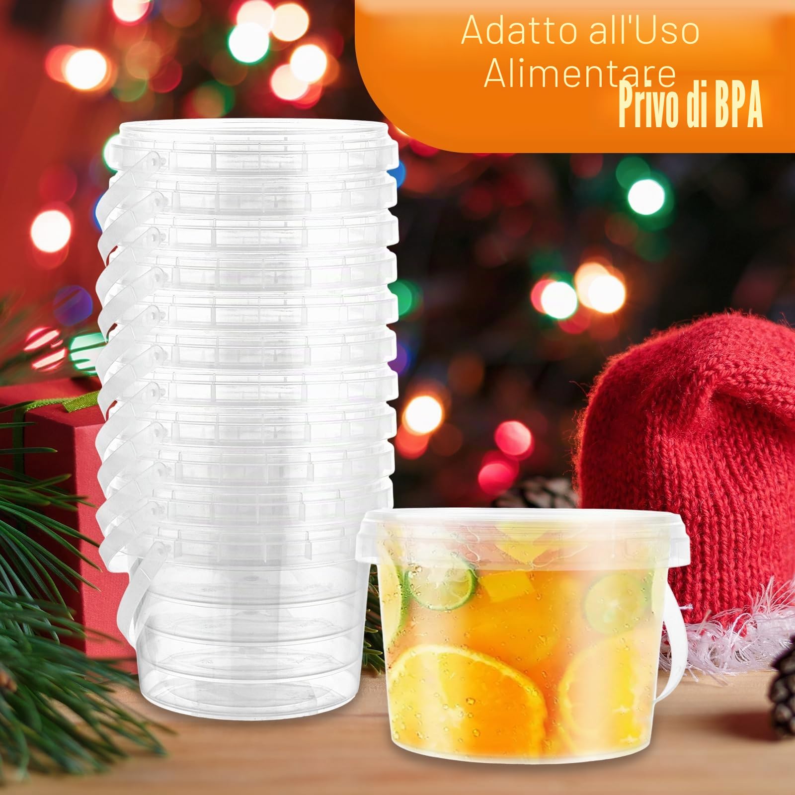 30 contenitori in plastica con coperchio, 500 ml/17 oz riutilizzabili in plastica con coperchio, contenitore Deli, contenitori in plastica per cibo, zuppe, frutta a prova di perdite