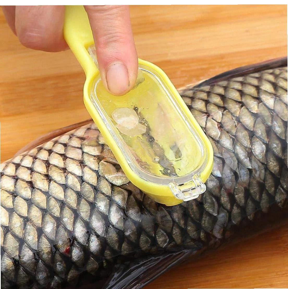 Byfri 1Pc Plastic Fish Skin Brush Scraping Fishing Scale Brush Graters Fast Remove Fish Scale Kitchen Cleaning Tool Peeler