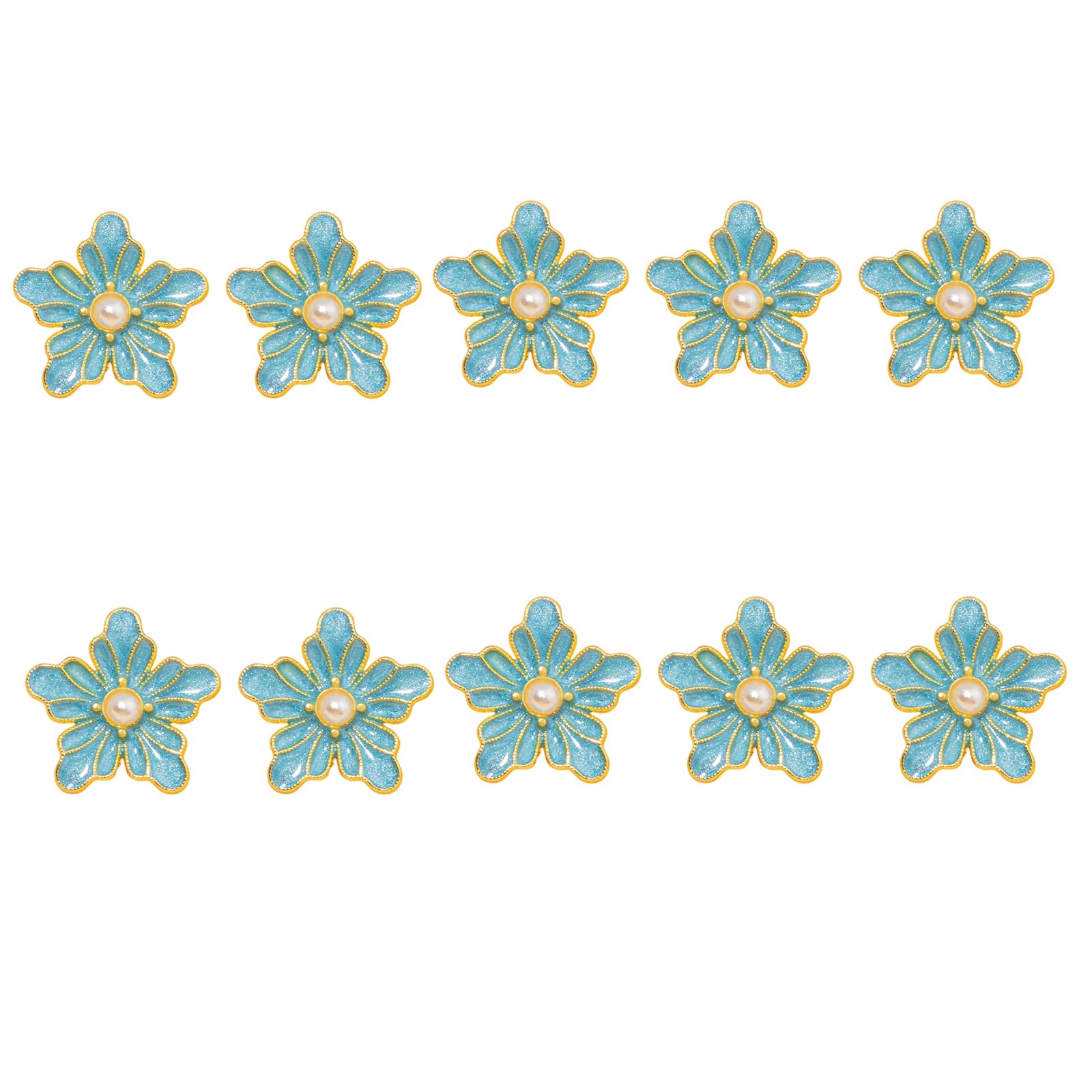 our fave 10Pcs Flower Shape Alloy Cufflinks Buttons Multipurpose Sewing Buttons for Garments Jackets Shirt Clothing Decoration Metal Flower Cufflinks for Shirts
