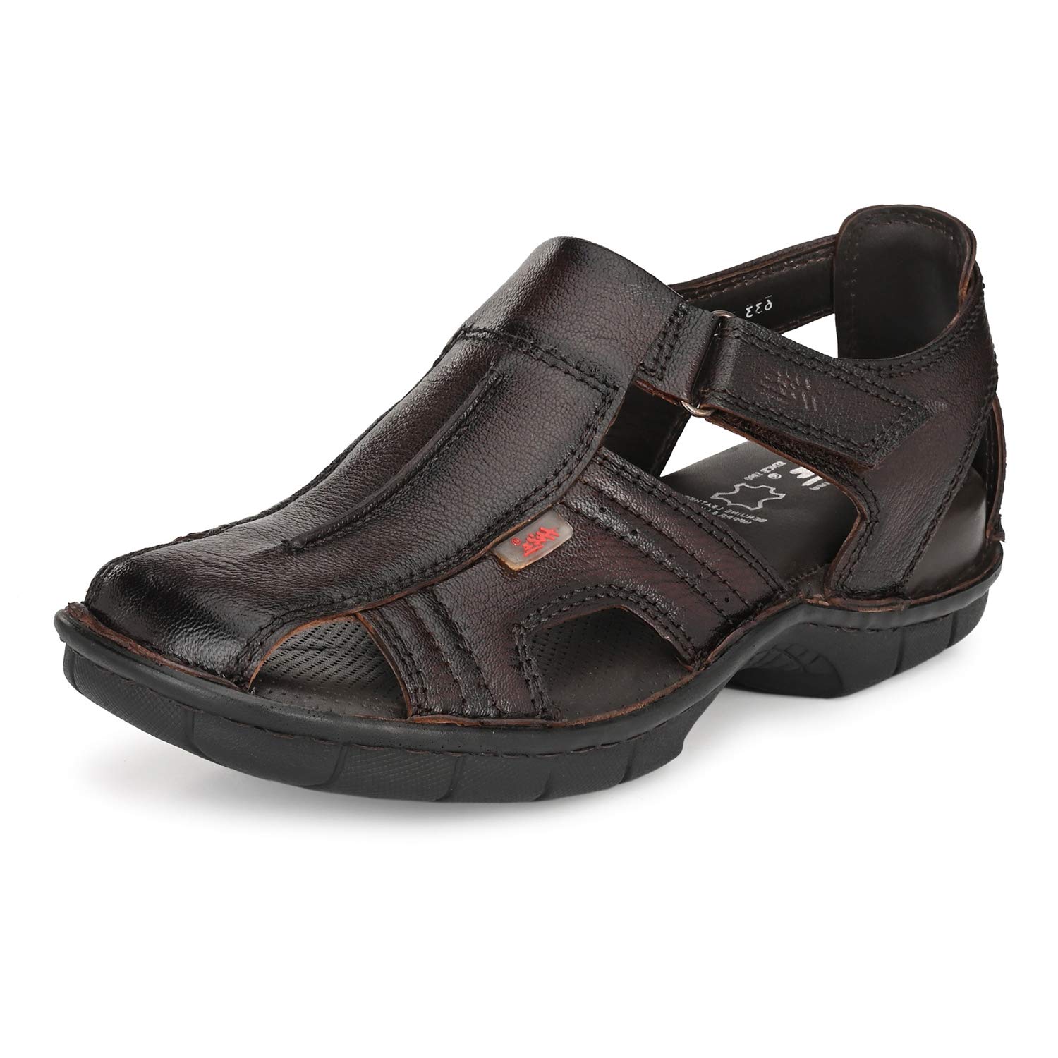 HITZ Mens Brown Leather Comfort Sandals with Slip On Closure - 10 (B08KHDR3WM) Amazon Price History, Amazon Price Tracker