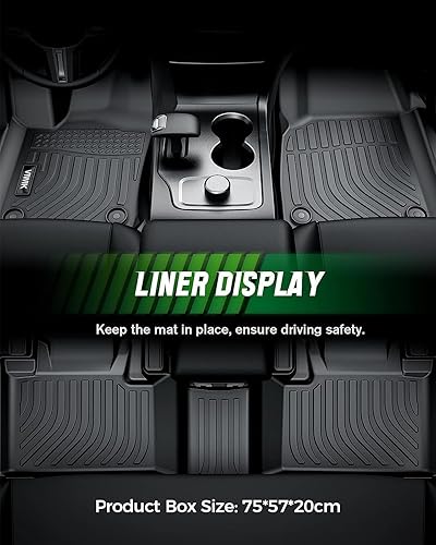 Miniatura 5 de VIWIK Alfombrillas compatibles con Sorento 2016-2020 de 7 asientos, alfombrillas de automóvil para todo tipo de clima, el juego completo incluye 123