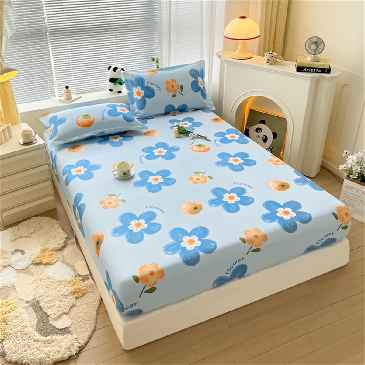 Bed Linen Single/Double Fitted Sheet 25 cm Deep Pockets, Ultra Soft