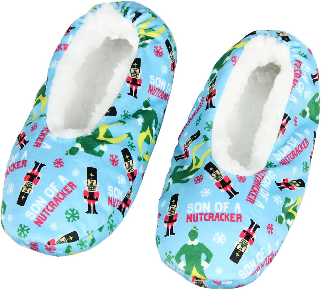 Elf Slippers Son Of A Nutcracker Buddy The Elf Slipper Socks with No-Slip Sole For Women Men