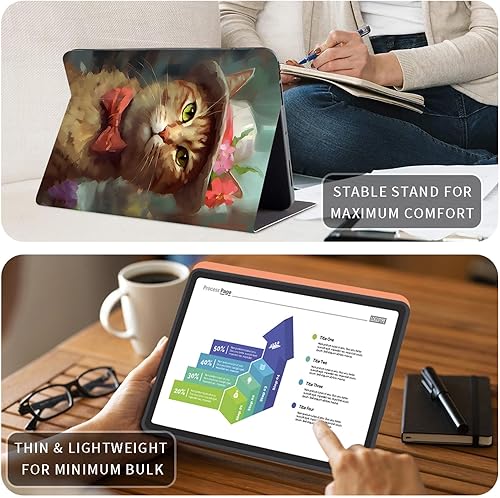 Vista 216 de Funda para Kindle de 6 pulgadas (11.ª generación, versión 2024/2022) delgada de piel sintética, ajustable, multiángulo, Smart Shell con función