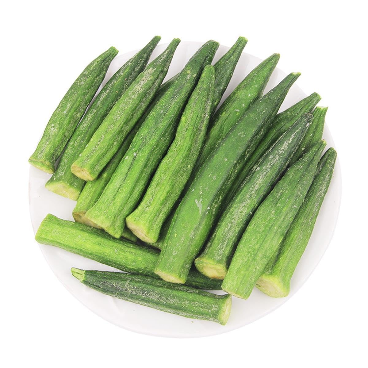 Chips de Gombo Séché, Snack de Gombo, Bouchées Croustillantes,500g
