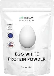 Egg White Protein Powder 8 oz - for Baking, Meringues, Protein Shake, for Cooking Vegetarian, Meat, Fish Products - Made i...