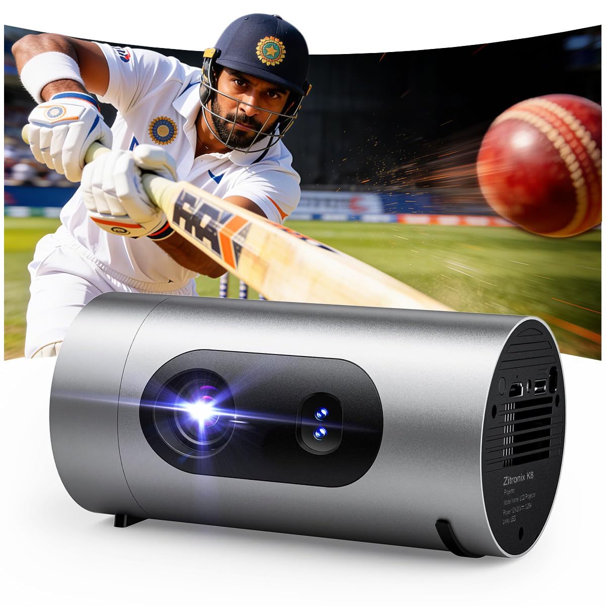 zitronix® Smart Projector for Room Built in Android 13 0.6: 1 Short Throw Projector for Home Cinema Keystone Correction with HDMI/WiFi/USB 65W Type-c Power Port & PD30W Power Bank Permit Metal Shell-picture-10