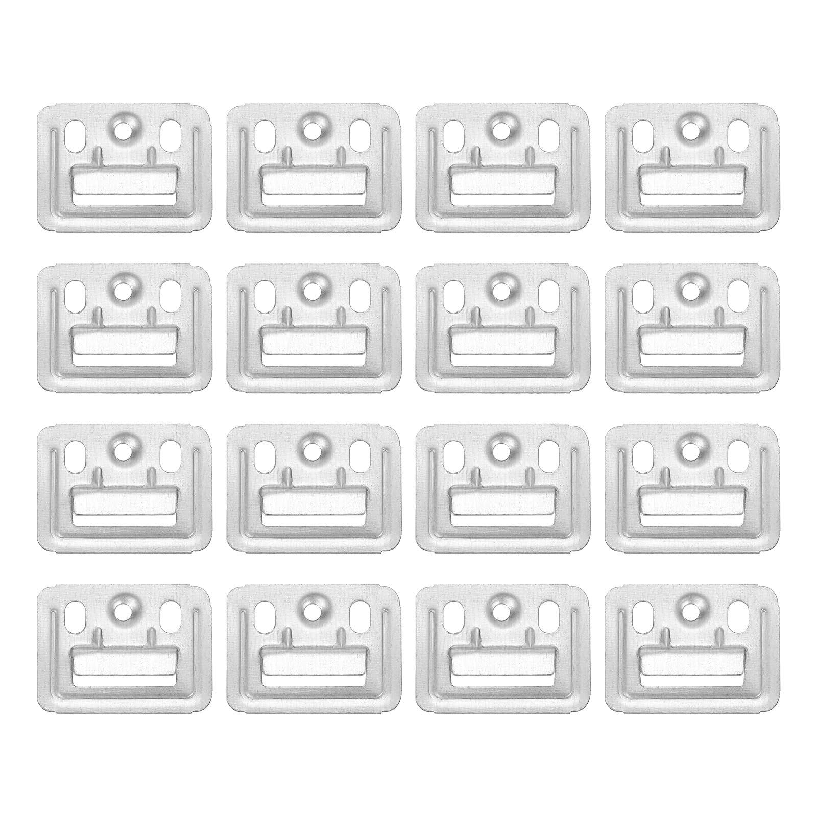 uxcell 150Pcs 43mmx32mmx0.4mm Wall Panel Buckle, Zinc-Plated Carbon Steel Integrated Wall Panel Clips, Furniture Fixings Clamp Hanger Wall Mounting