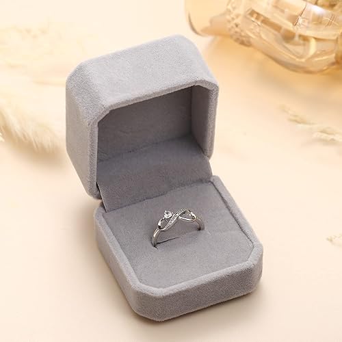 Miniatura 4 de MILACOLATO Anillos de plata de ley 925 chapados en oro blanco de 18 quilates, ajuste cómodo, anillos ajustables de circonita cúbica, anillos de