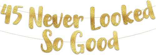 Cartel dorado con purpurina de 45 «Never Looked So Good» («Never Looked So Good»)