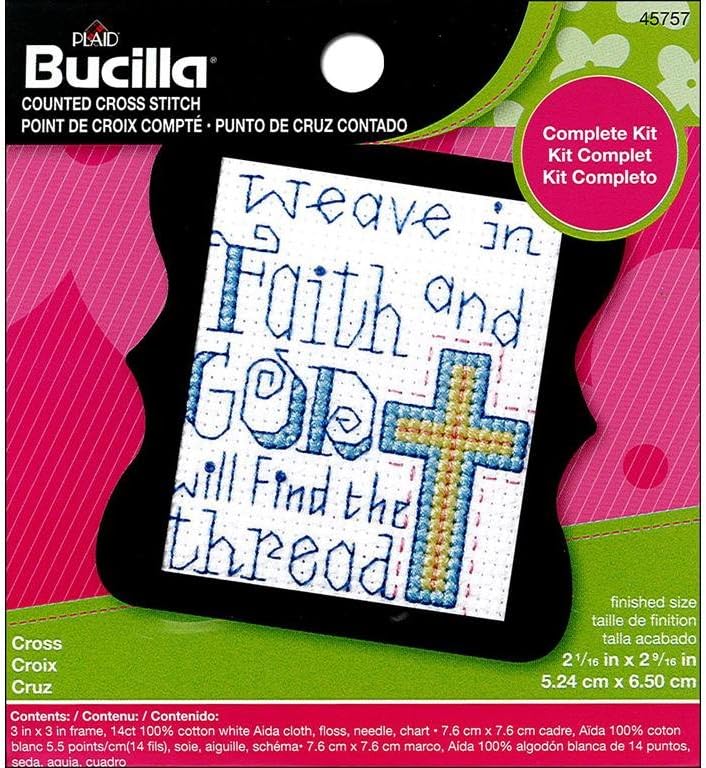 Beginner Minis Cross Counted Cross Stitch Kit-3"X3" 14 Count