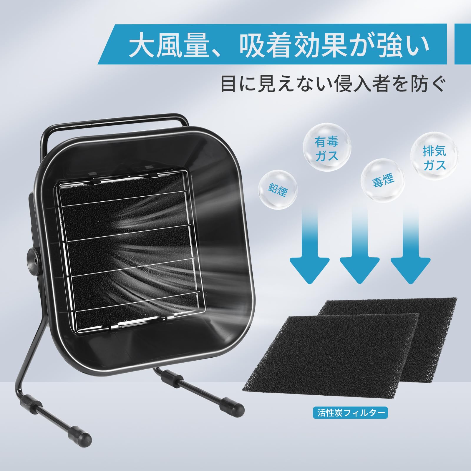 Amazon | Sidvkut 卓上レンジフード 大風量 2pcs活性炭