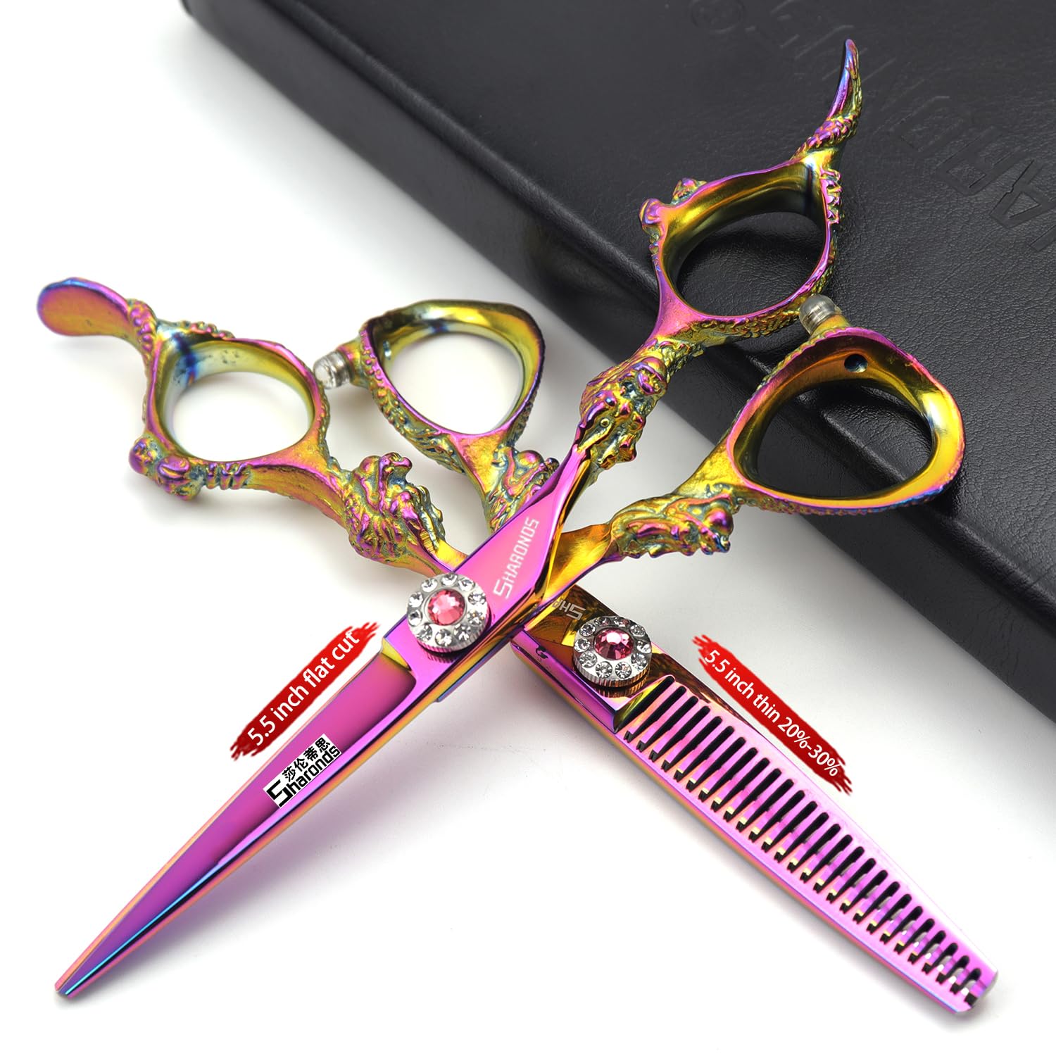 5,5 pollici 6 pollici viola parrucchiere forbici professionali da parrucchiere Barber hand-cutting e sfoltire