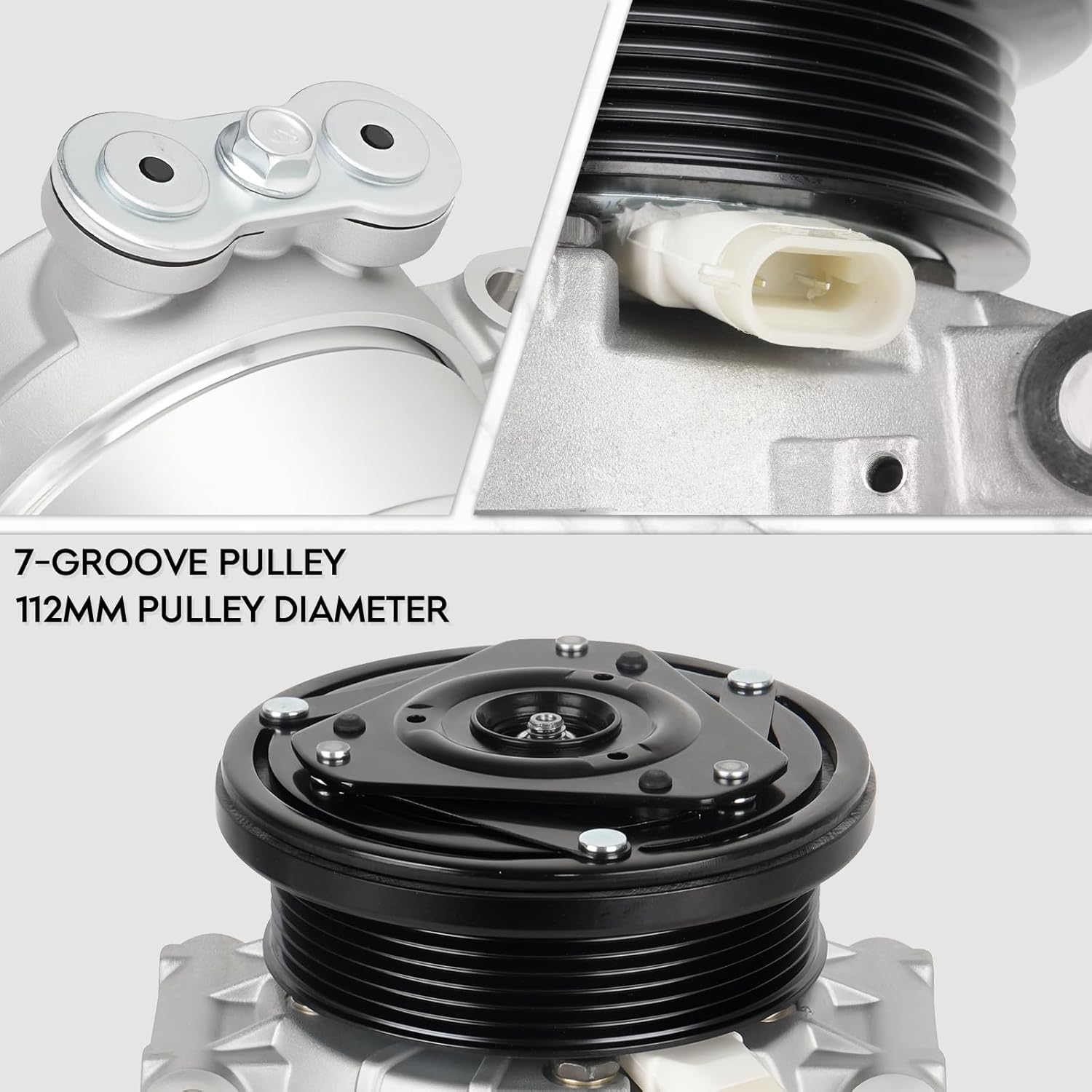 New AC Air Condition Compressor with Clutch for Chevrolet Blazer 1998-2005, for Chevrolet Express 1500/2500/3500 1996-2000 & S10 & Blazer 98-05, for GMC Savana 1500/2500/3500 96-00 & Jimmy 98-02
