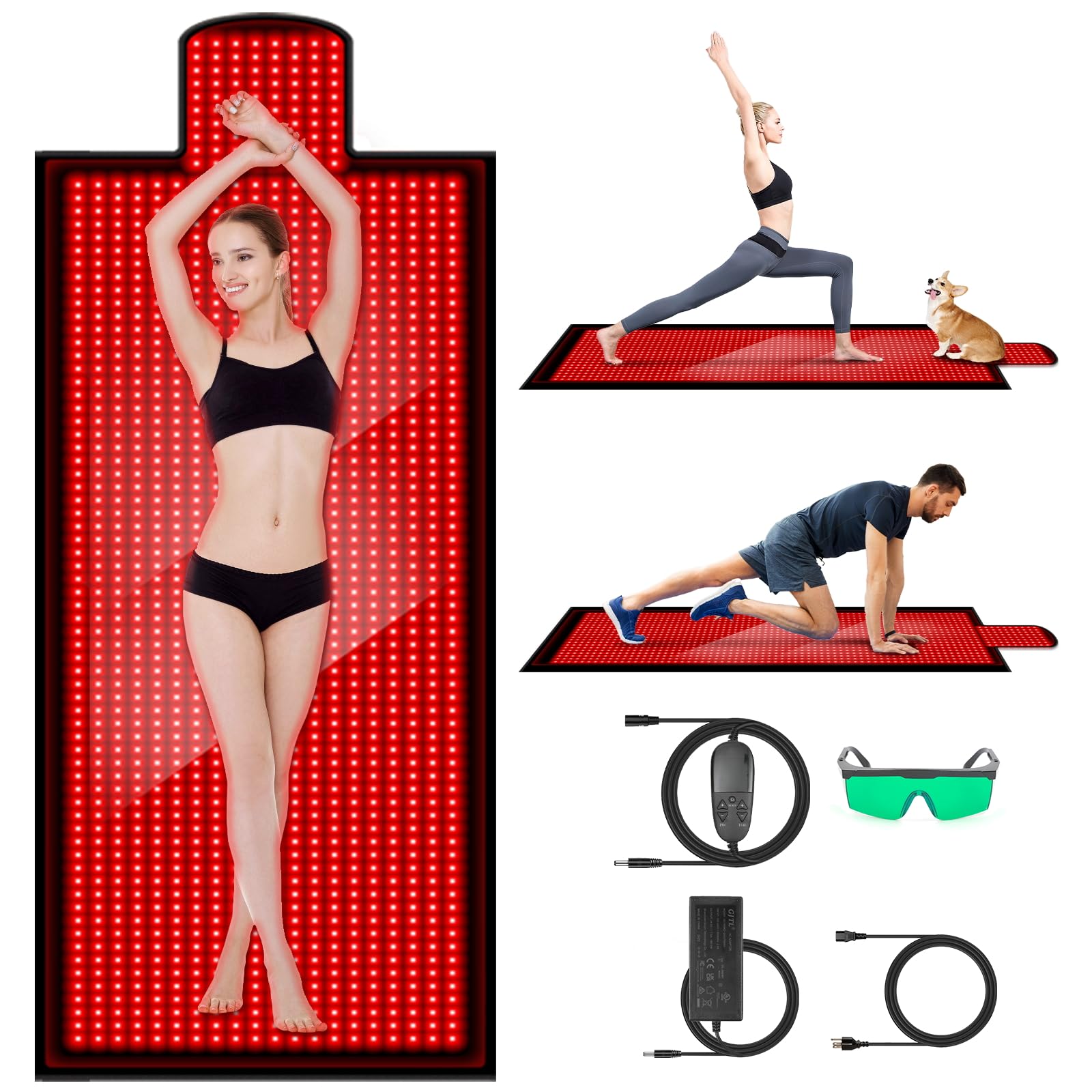 2025 New Full Body Red Light Therapy Mat, 84''X33'' Large Infrared Light Devices Full Body with 1400 Pcs LEDs, Adjustable Timer and Intensity Red Light Therapy Sleeping Bed Blanket at Home