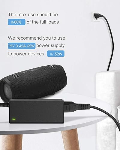 Miniatura 8 de ALITOVE Adaptador de fuente de alimentación de 19V 3.42A 65W AC/DC Transformador Convertidor 100V ~ 240V Entrada de CA con enchufe de 0.217 inx