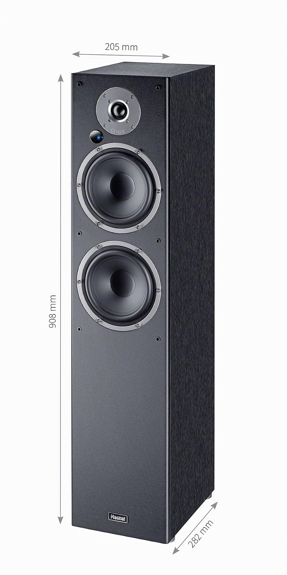 Magnat Monitor Reference 5A, altoparlante stereo Bluetooth con HDMI, preamplificatore Phono di alta qualità, 1 paio, nero