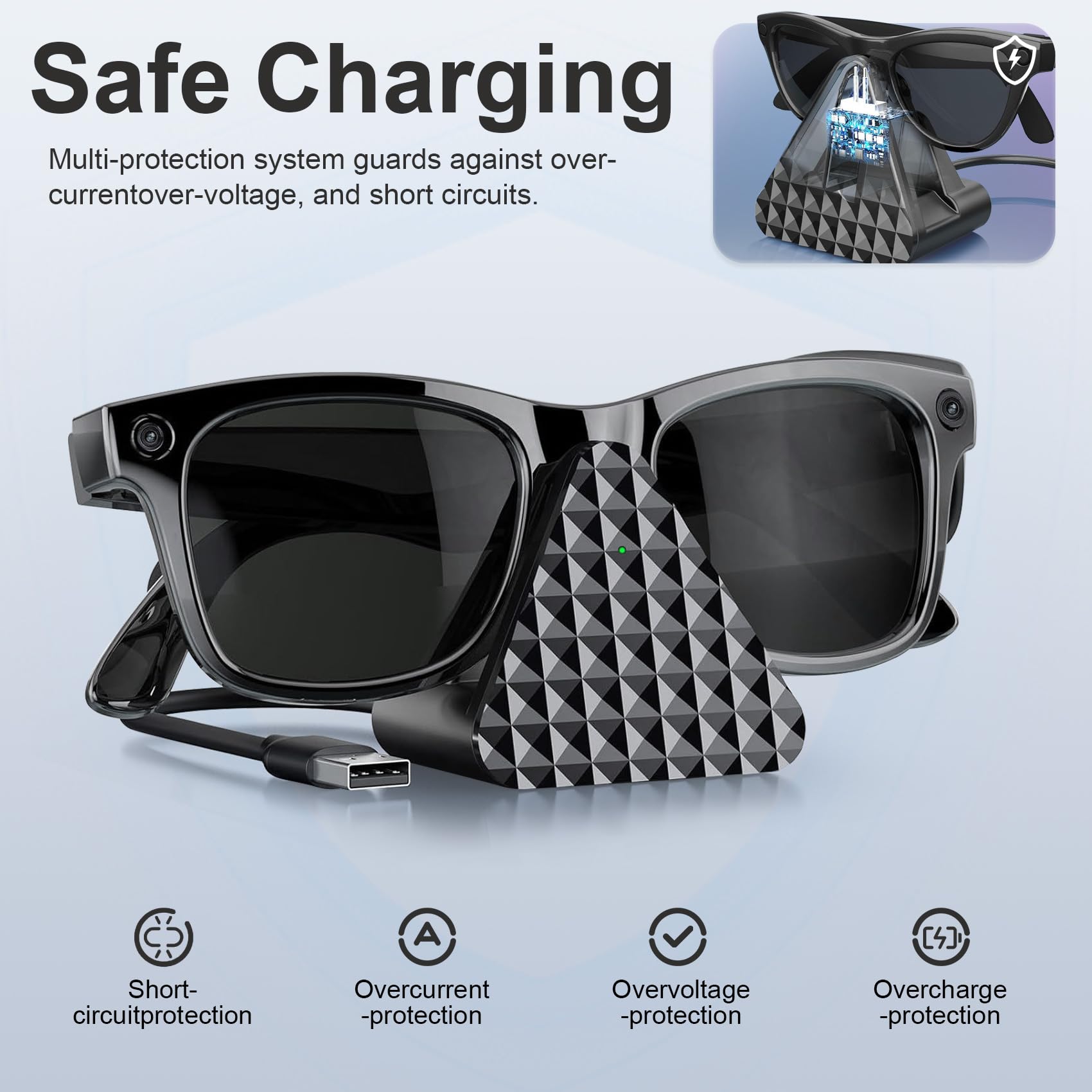 Amazon.co.jp: EdenGrip RayBan Meta Charger用充電器、充電