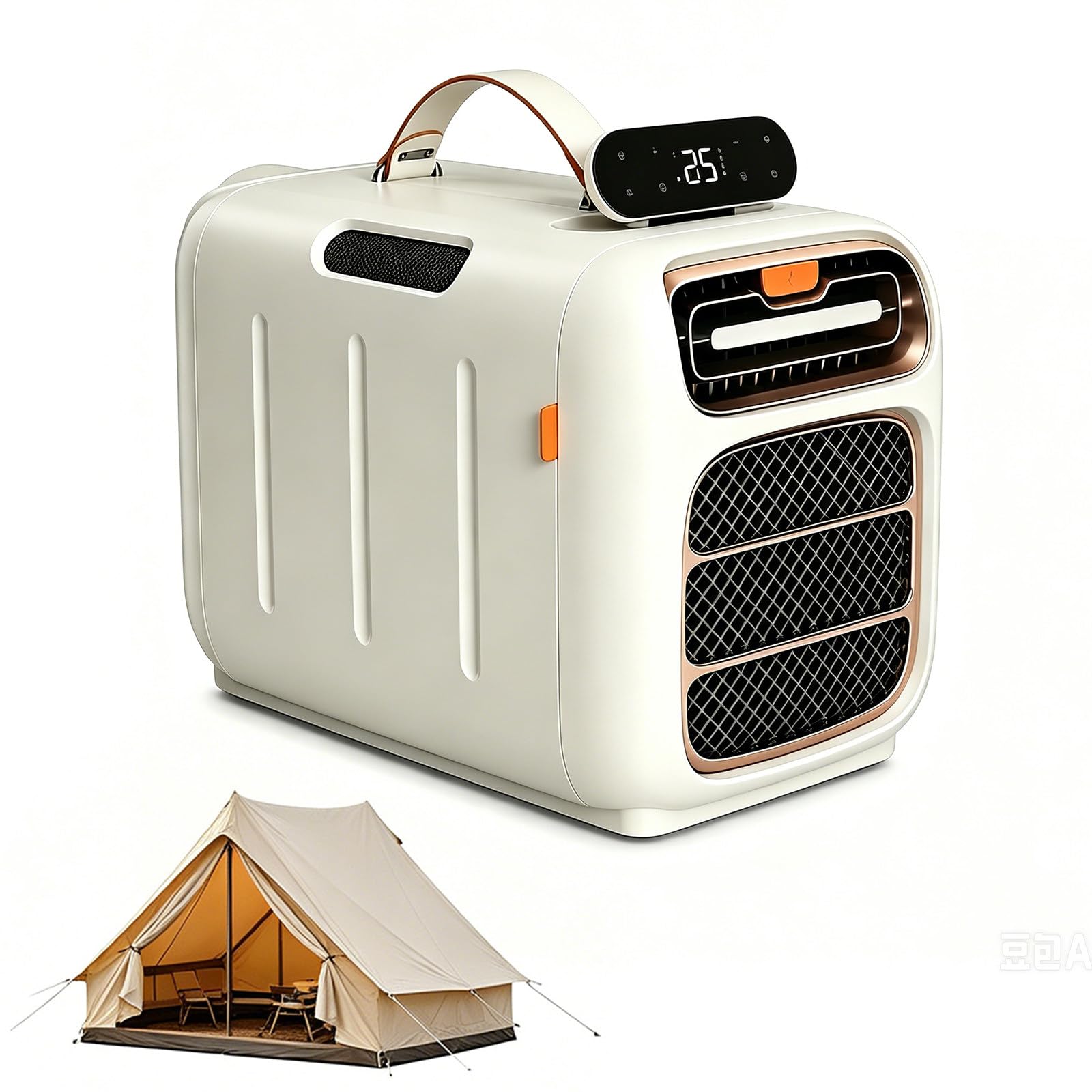 richigblosmum 5,000BTU Portable AC for Small Room, Tent & Camper – Quiet Cooling Unit, Auto-Evaporation, Easy Carry Handle, AC/DC 24V Optional for Indoor/Outdoor Use AC