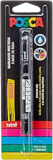 POSCA, UNI, Caneta Marcador PC-1M Extra Fina, traço de 0.7mm, Preta, Blister com 1 unidade
