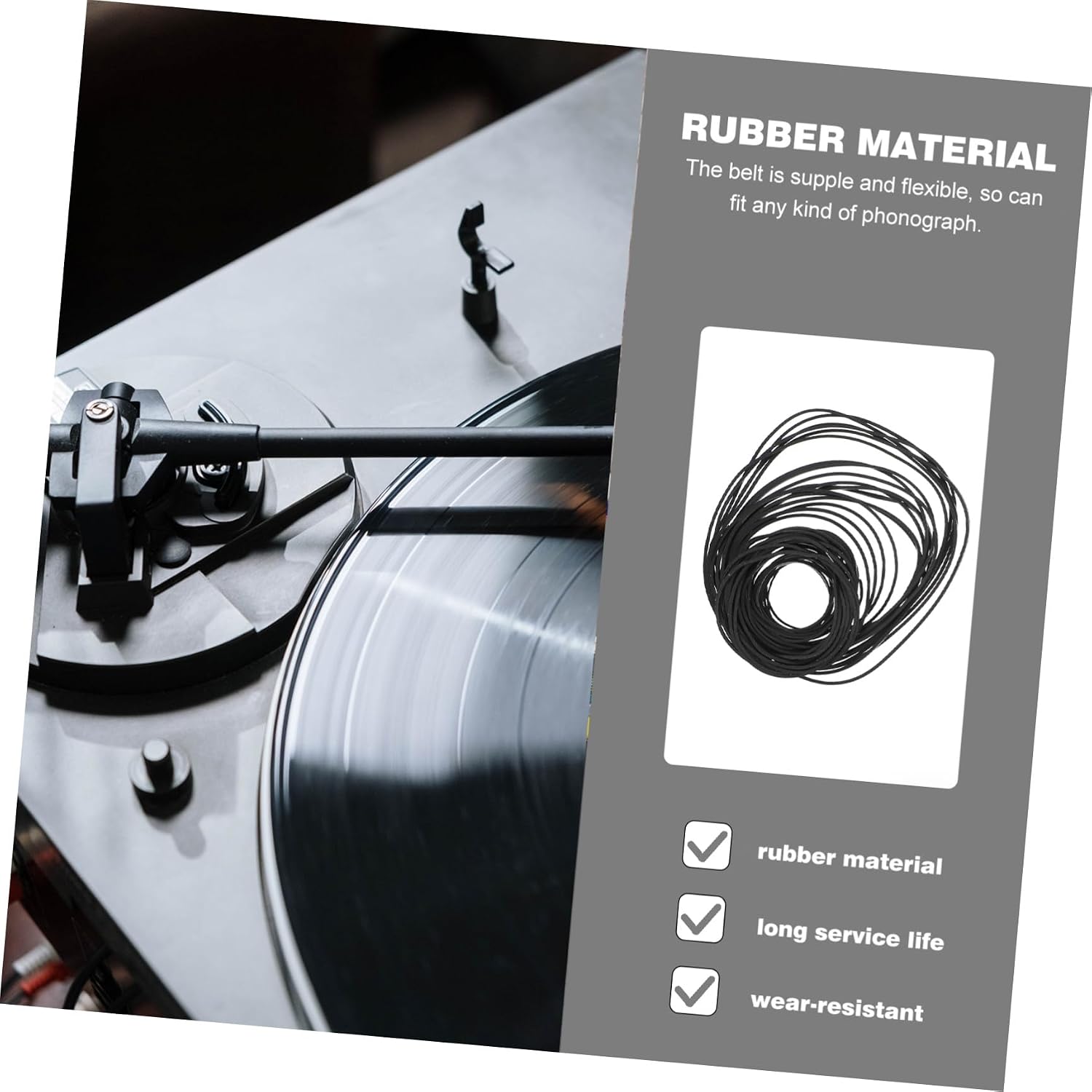 2packs Recorder Cassette Repair Belts Rubber Bands for Smooth Function Durable and Flexible Replacement for Tape Recorders and