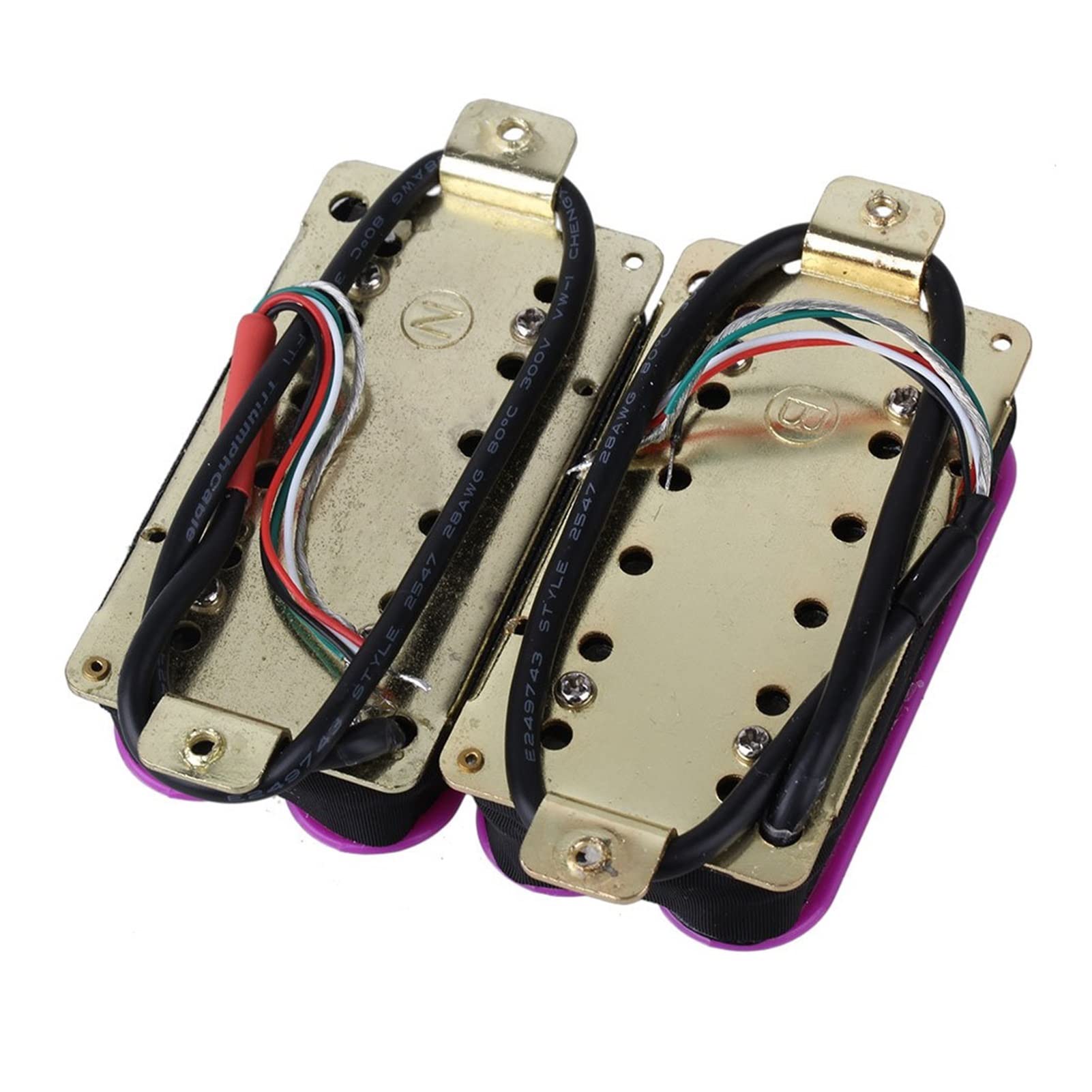 Pastilla Set Imán De Cerámica Guitarra Eléctrica Pickup Humbucker Pickup Set Puente Y Cuello Piezas Blancas