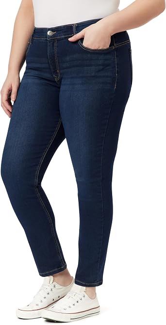 Angels Forever Young Womens 360 Sculpt Skinny Mid-Rise Jeans