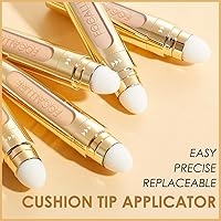 Vista 9 de FOCALLURE FIX CORRECTOR Corrector - Corrector de maquillaje de cobertura completa, corrector de color para ojeras, incluye aplicador reemplazable
