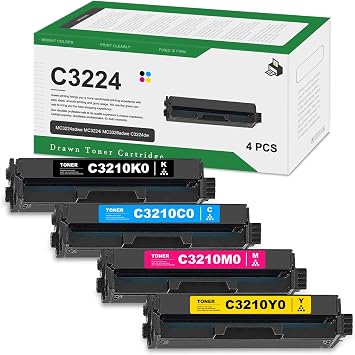 C3210K0 C3210C0 C3210M0 C3210Y0 Toner Cartridges4-Pack, 1BK/1C/1M/1Y | Replacement for Lexmark C3210 High Yield Toner Cartridge Set work for C3224, C3326, C3426, MC3224, MC3326, MC3426 Printer