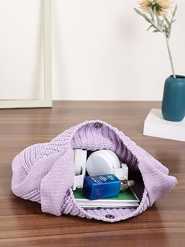 Miniatura 4 de ENBEI Bolsos de hombro para mujer Bolsos de ganchillo Bolso de punto grande Bolso de mano estético para la escuela lindo Bolsas de mano Bolsa de