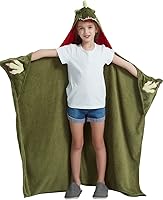 Vista 4 de Manta Usable con Capucha para Niños, Manta con Capucha de Animal, Regalo para Niños