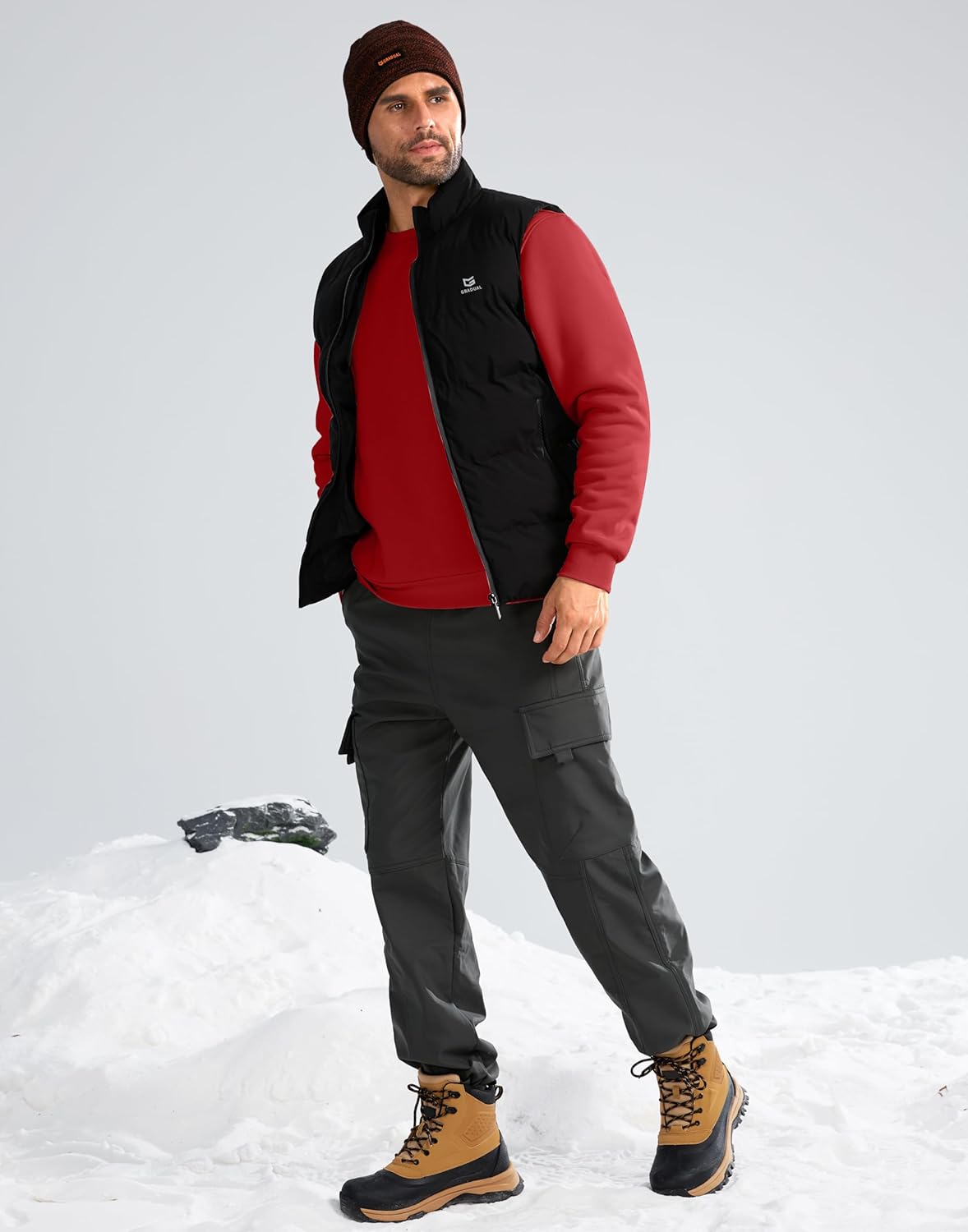 G Gradual Sherpa Lined Sweatshirts for Men Fleece Crewneck Sweatshirt Pullover Warm Shirts for Winter - Image 6