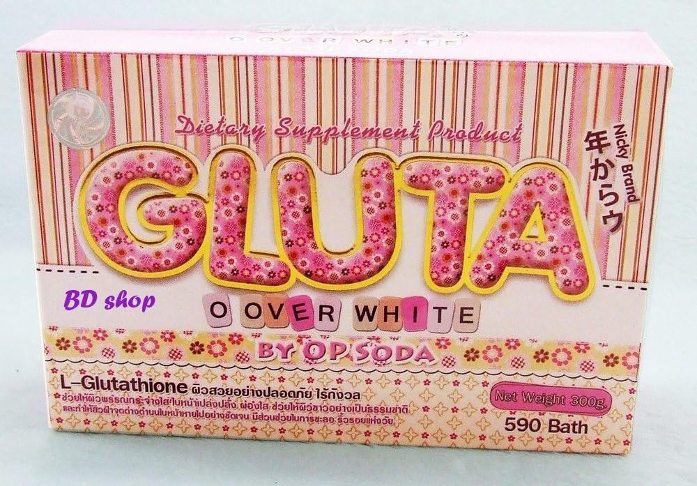 6 Boxes X Super Whitening Gluta O Over White, 30 Capsules, (Dietary Supplement From America) By Op Soda.