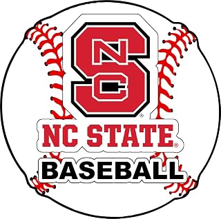 NC State Wolfpack 4-Inch Baseball Vinyl Decal Sticker - Officially Licensed Collegiate Product
