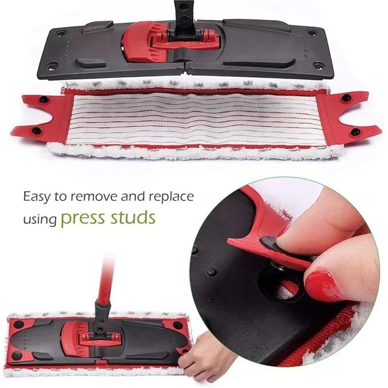 Paño de fregona plana de secado rápido, lavable a máquina, herramientas de limpieza reutilizables, compatible con almohadillas de microfibra for suelo Vileda Ultra Max de repuesto(10pcs)