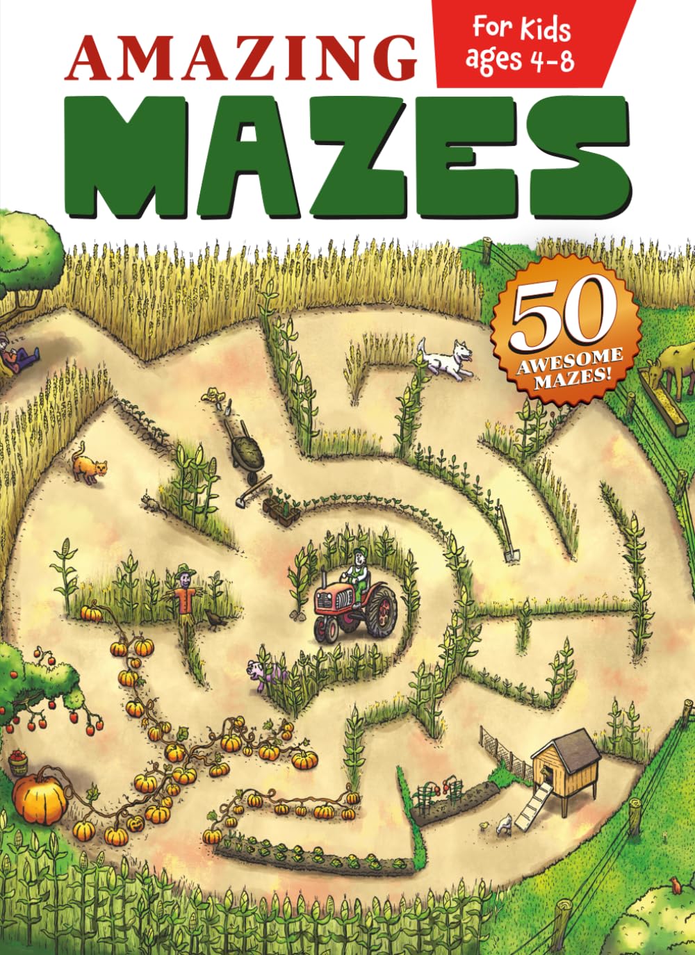 Amazing Mazes for Kids Ages 4-8: Awesome Hand-Drawn Maze Book for Kids (Maze Activity Book for Ages 4-8)