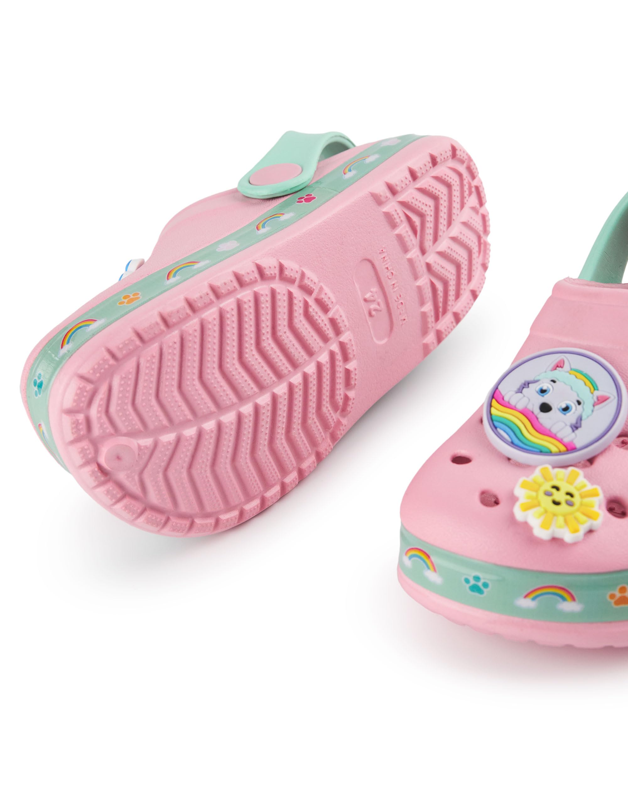 Paw Patrol Zuecos Girls | Calzado Infantil sin Cordones con adorables Colgantes de Cachorros en Rosa | Sandalias Skye Everest para Interior y Exterior con Correa Ajustable