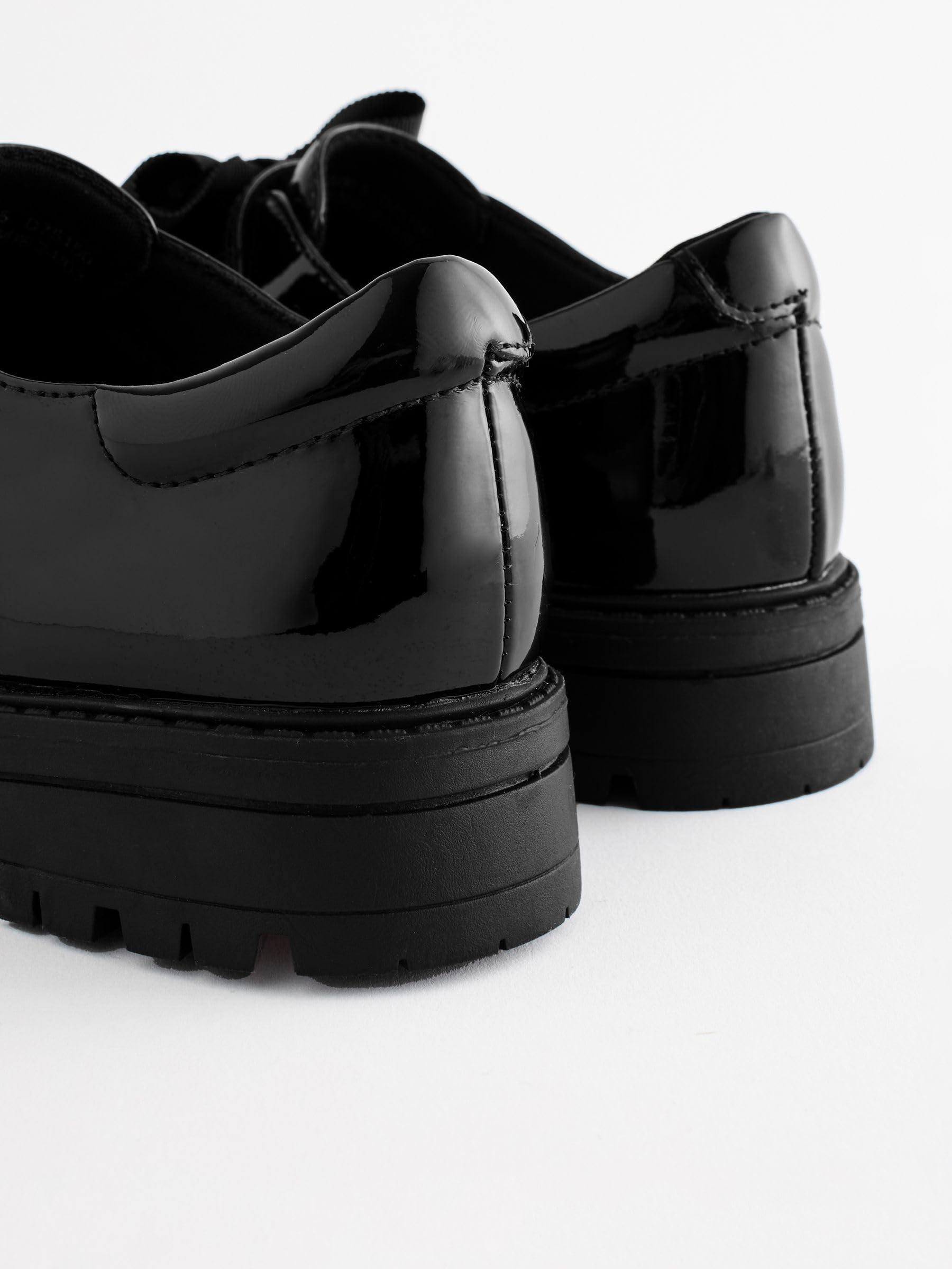 NEXT Fille Chaussures d'école à Semelle épaisse avec Bride et nœud