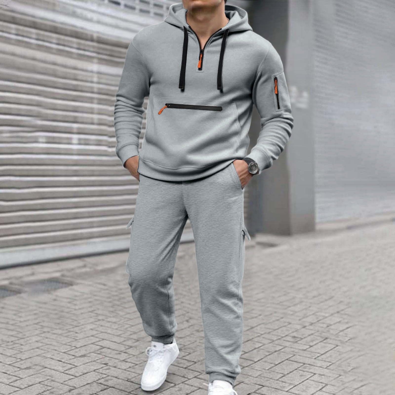 Tute Uomo Completo Tuta Uomo Tuta In Cotone Xxl Caldo Pile Invernale Cappuccio 4Xl Completa Felpata Felpa Sportiva Completo Casa Da Palestra Completa Tute Da Ginnastica In Cotone Inverno Tennis Senza