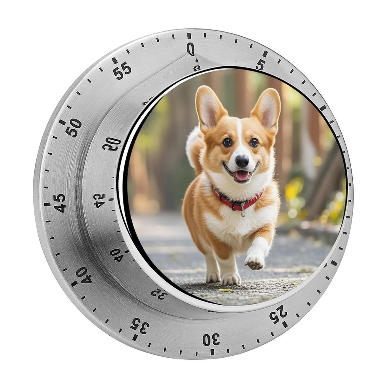 Running Corgi Kitchen Timers Magnetic Back Manual Countdown Timers for Classroom Home Gym Tanning